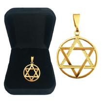 Pingente para Corrente Estrela de Davi Masculina Banhado a Ouro 18k Pingente para Corrente Estrela de Davi Masculina Banhado a Ouro 18k