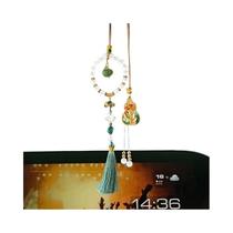 Pingente para espelho retrovisor carro, Fu Lu seguro Fringe pingente, requintado Bead cabaça, antigo