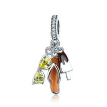 Pingente para mulheres, pulseira Wokex Silver Plating Holiday