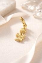 Pingente Para Pulseira Anjo Da Guarda Ouro 18k 750 Dourado