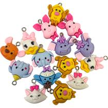 Pingente Para Pulseiras Fazer Colar Artesanato Montar Brincos Chaveiros de Bolsas Mochilas Bijuterias Personalizadas 10 Pingentes Coloridos Variados Divertidos