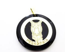 Pingente Pedagogia Coruja Folheado No Acrílico Preto Pingente Pedagogia Coruja Folheado No Acrílico Preto