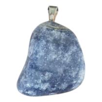 Pingente Pedra Rolada Quartzo Azul autoconfiança comunicação