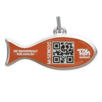 Pingente Peixe QR Code Laranja