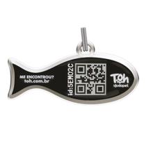 Pingente Peixe QR Code Preto