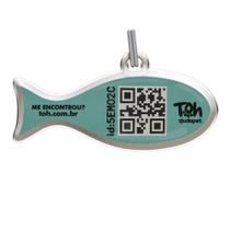 Pingente Peixe QR Code Verde Tiffany