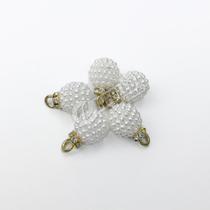 Pingente Pérola 14mm Branco Craquelada C/ Entremeio - 5 unidades Pingente Pérola 14mm Branco Craquelada C/ Entremeio - 5 unidades