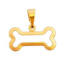 Pingente Pet Dog Dourado Folheada a Ouro 18k Semijoia