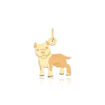 Pingente Pet Dog Pitbull Ouro Puro 18k Pm13