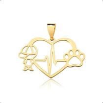 Pingente Pet Patinha Com Menino Em Ouro 18k Pingente Pet Patinha Com Menino Em Ouro 18k