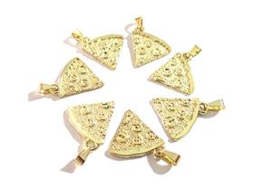 Pingente Pizza Best Friends Amigas Forever Folheado Ouro 18k