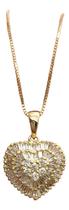 Pingente Pizza Ouro 18k Diamante Brilhante Natural Coração