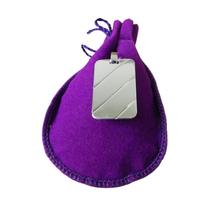 Pingente Placa 30mm Folheado Prata Pi141