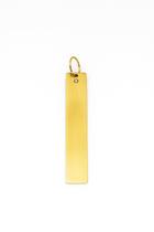 Pingente Placa Lisa 4,5 cm 1 Diamante em Ouro 18k Pingente Placa Lisa 4,5 cm 1 Diamante em Ouro 18k