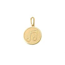 Pingente Placa Música Em Ouro 18K Pingente Placa Música Em Ouro 18K