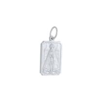 Pingente Placa Nossa Senhora Aparecida Dupla Face Prata 925 kl