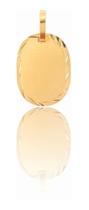 Pingente placa oval em ouro 18k/750 - não fazemos a gravação - 1,20 gramas Pingente placa oval em ouro 18k/750 - não fazemos a gravação - 1,20 gramas