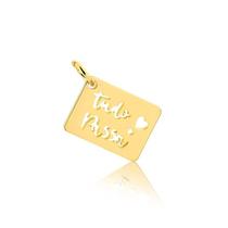 Pingente Placa Tudo Passa Com Frase Escrita Folheado A Ouro Pingente Placa Tudo Passa Com Frase Escrita Folheado A Ouro