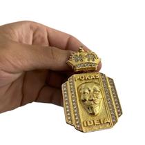 Pingente Pokas Ideia Máscara Banhado A Ouro 18k Luxo Pingente Pokas Ideia Máscara Banhado A Ouro 18k Luxo