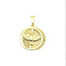 Pingente Pomba Espirito Santo Belíssimo Folheado Ouro 18k