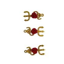 Pingente Pomba Gira com Rosa Resina 3cm - 7 unidades