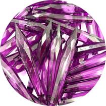 Pingente Ponteira 71x11mm Roxo Transparente 30pçs Acrílico