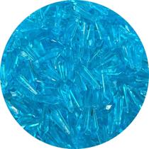 Pingente Ponteira Azul 20x5mm Diamante 20pçs Acrílico 16g