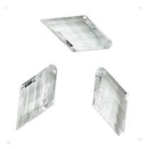 Pingente Ponteira Doce de Leite Acrílico Cristal 20x40mm 5un