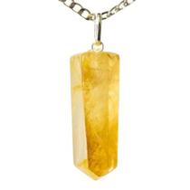 Pingente Pontinha de Pedra Hematoide Amarelo em Prata 950 - Montagem de Alta Qualidade Pingente Pontinha de Pedra Hematoide Amarelo em Prata 950 - Montagem de Alta Qualidade