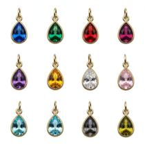 Pingente ponto de luz gota 5mm ouro 18k 750