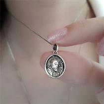 Pingente prata 925 medalha são padre pio 1,5 cm