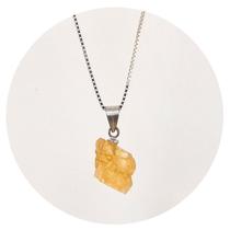 Pingente Prata 925 Topázio Imperial - Natural e Legítimo