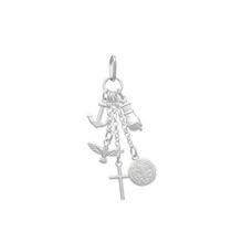 Pingente Prata Cacho Com Argola Diversos Pingentes Sorte