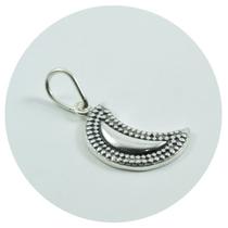 Pingente Prata Envelhecida 925 Meia Lua 11x15mm - P. Vecchio