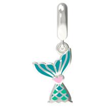 Pingente Prata Link Cauda de Sereia com Resina Colors