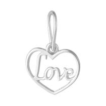 Pingente Prata Link Coração Love