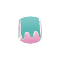 Pingente Prata Link Tubo Separador Colors