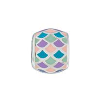 Pingente Prata Link Tubo Separador Escama de Sereia