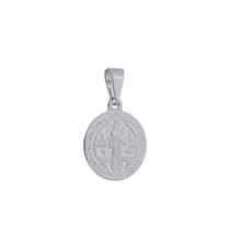 Pingente Prateado Medalha de São Jorge Pingente Prateado Medalha de São Jorge