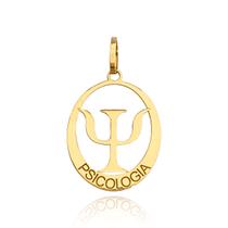 Pingente Psicologia 17mm Ouro 18k 750 c/ Estojo e Certificado