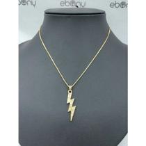 Pingente raio de iansã banhado a ouro 18k