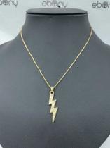 Pingente raio de iansã banhado a ouro 18k