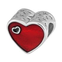 Pingente Red Heart Coleção Steel Dreams Link Separador Aço.