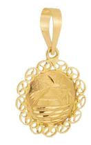 Pingente Redondo 16mm Feminino Ouro 18k 750 Pingente Redondo 16mm Feminino Ouro 18k 750