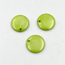 Pingente Redondo 18mm 100pçs Verde Artesanato Bijuteria 100g Pingente Redondo 18mm 100pçs Verde Artesanato Bijuteria 100g