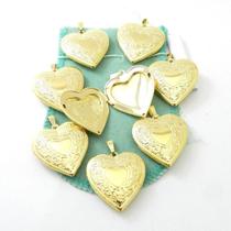 Pingente Relicário 3Cm - Kit 5 Dourado - Kit 5 Prata - Pi157 Pingente Relicário 3Cm - Kit 5 Dourado - Kit 5 Prata - Pi157