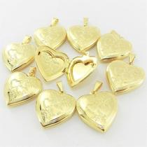 Pingente Relicário 3cm Kit 6 Peças Folheado Ouro Pi144 Pingente Relicário 3cm Kit 6 Peças Folheado Ouro Pi144