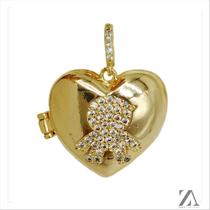 Pingente Relicário Coração Menino Pingente Relicário Coração Menino