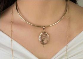 Pingente religioso de cristal