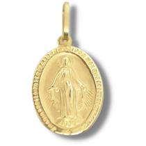 Pingente Religioso Medalha Nossa Senhora Das Graças Ouro 18k P228